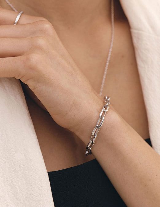 hyeres lor（イエール・ロール）の「26SS★ [Premium Plating] Name AB(W) Bold Chain Bracelet（Accessories）」