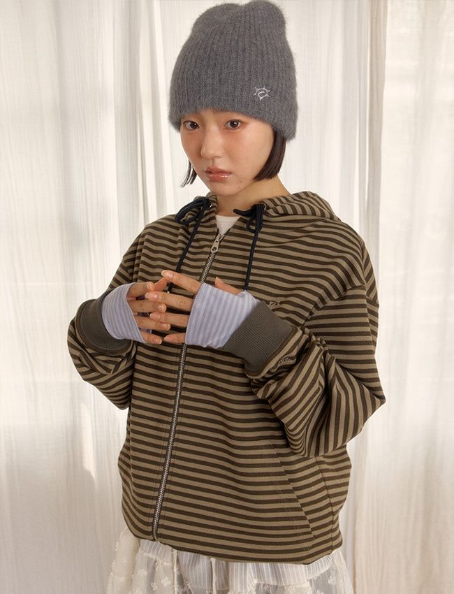 HAIRY KNIT BEANIE (GRAY)