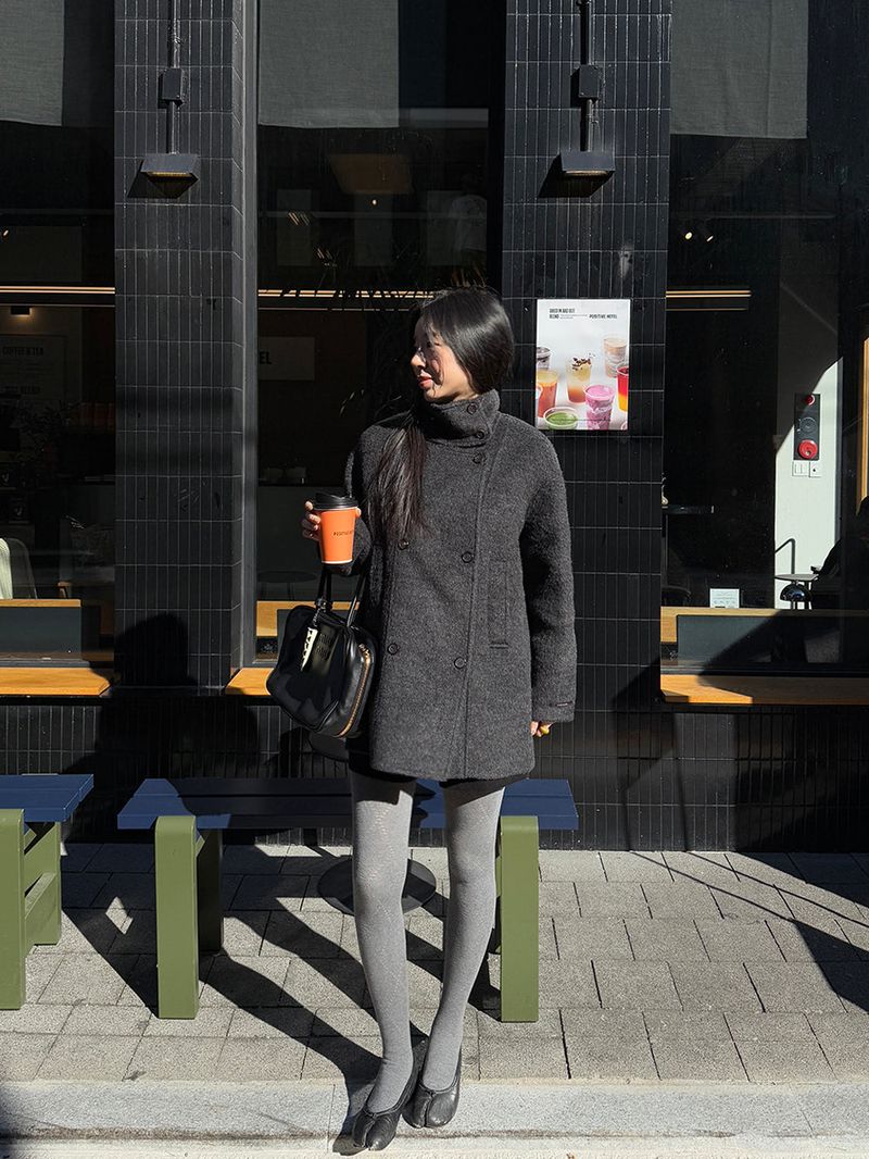 [MADE] KYLIE WOOL ALPACA HANDMADE HALF DOUBLE COAT