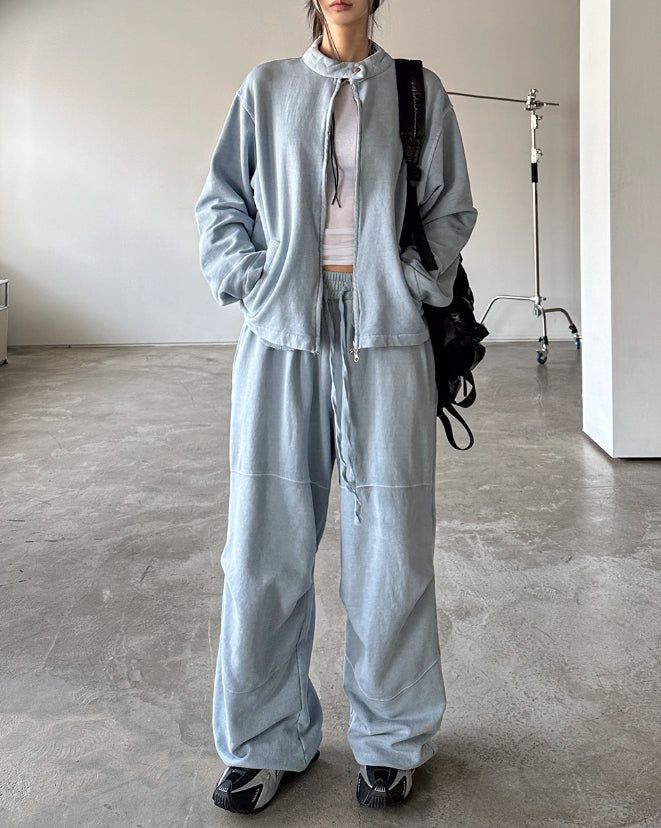Buel Pigment Snap Semi Crop Zip-Up