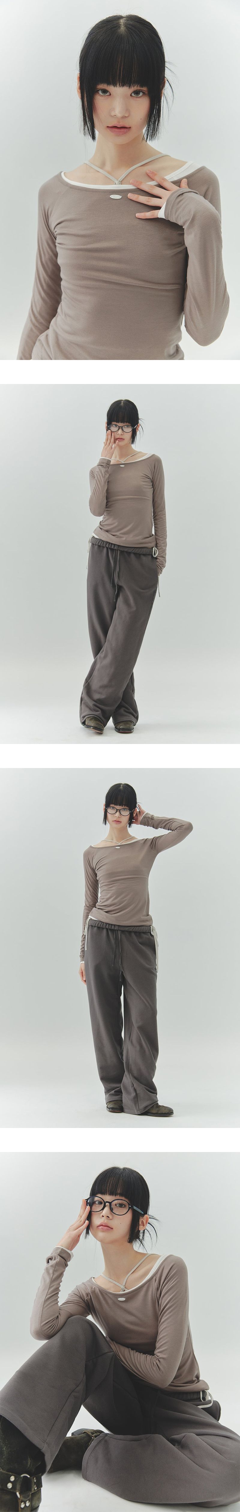 LOWER BOATNECK TOP cocoa