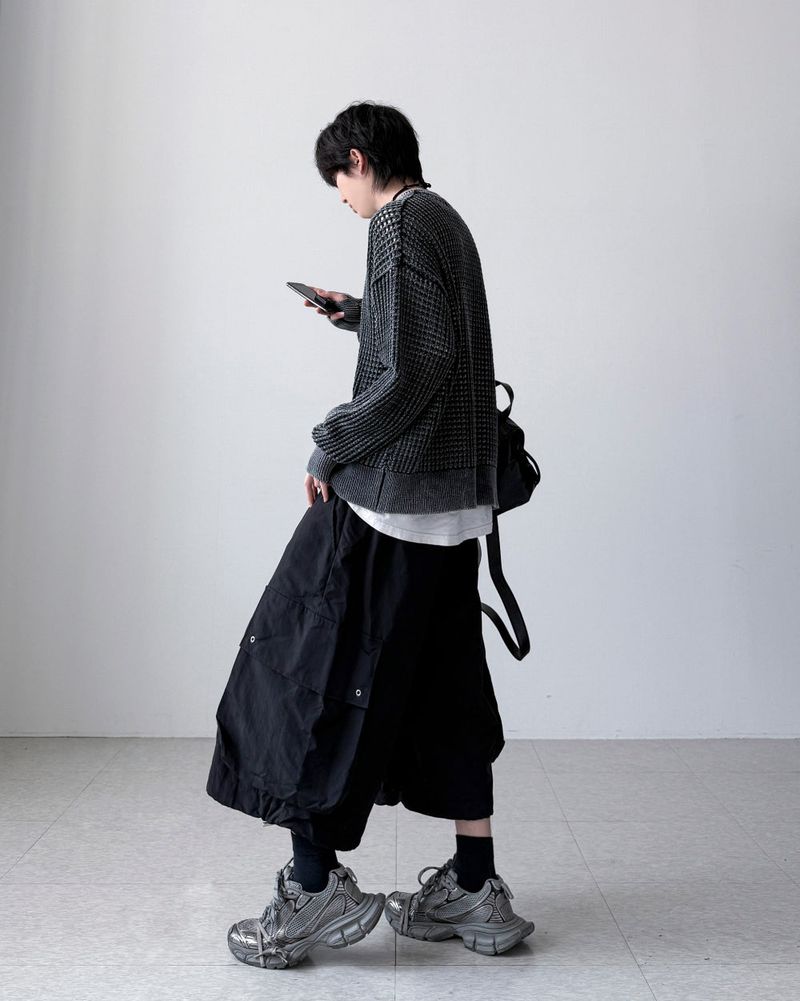 Royal Pigment Mesh Knit