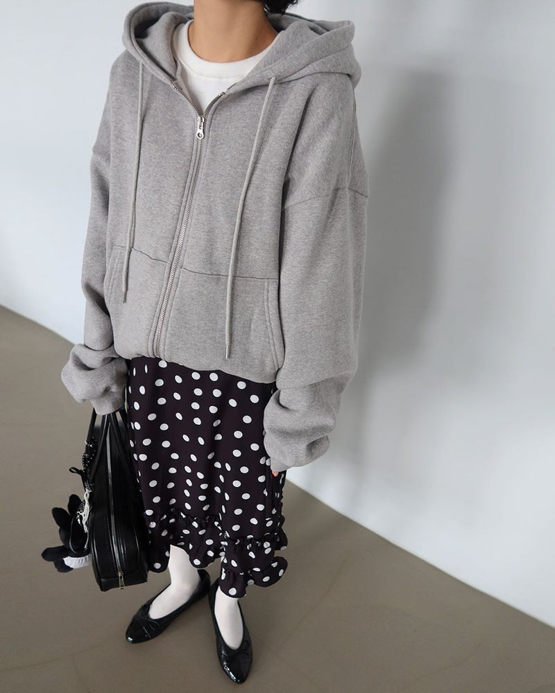 Napping Two-Way Daily Hooded Zip-Up