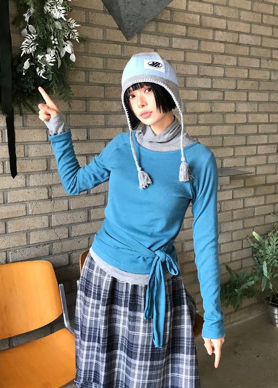 BOAT NECK STRAP LONGSLEEVE