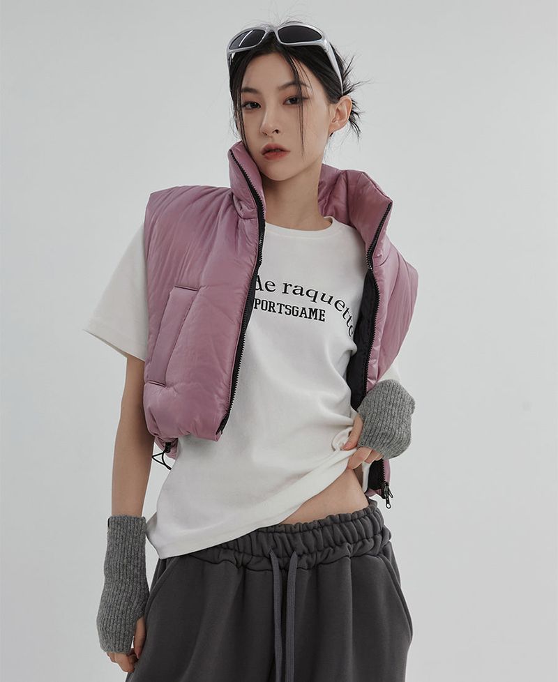 (UNISEX)グルークロップベストダウン