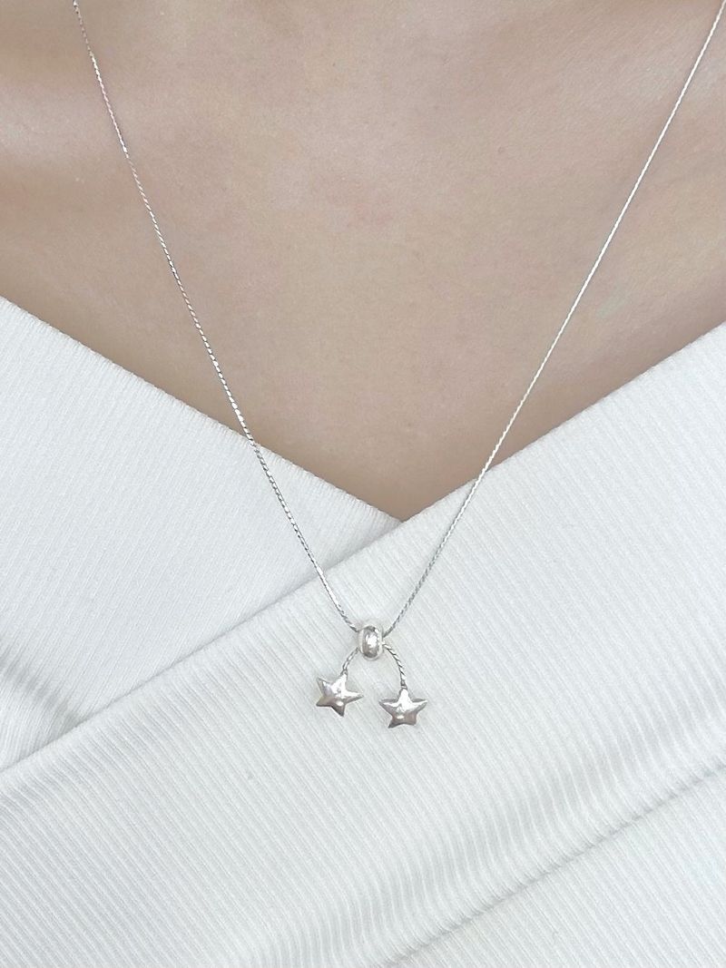 Twin Star Necklace