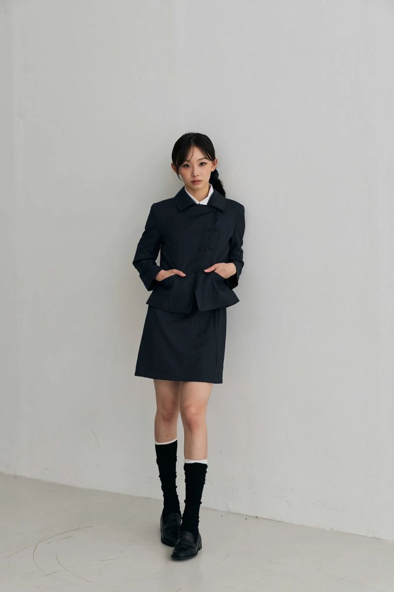 ODE ASYMMETRIC JACKET / CHARCOAL