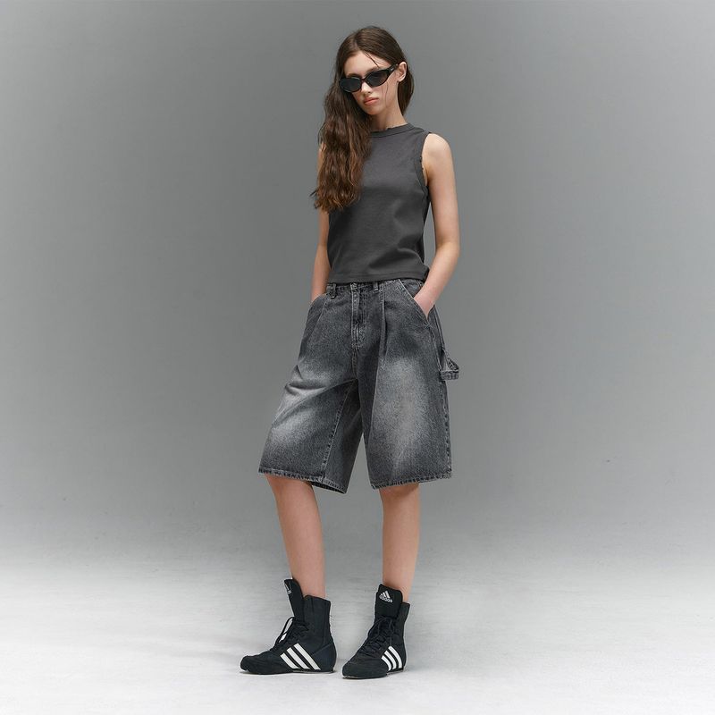RANDOMOFF（ランダムオフ）の「BTB : WAVE WASHING CARPENTER SHORTS [GRAY CORE] [UNISEX]（Pants）」