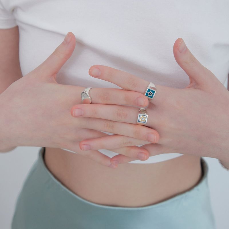 fuzzy twin star ring in ver.