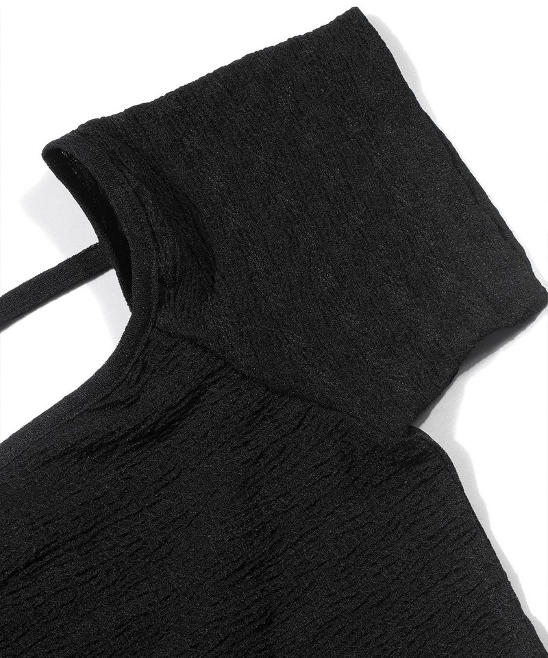 SPUARE NECK  BACKLESS RAGLAN TOP_Black