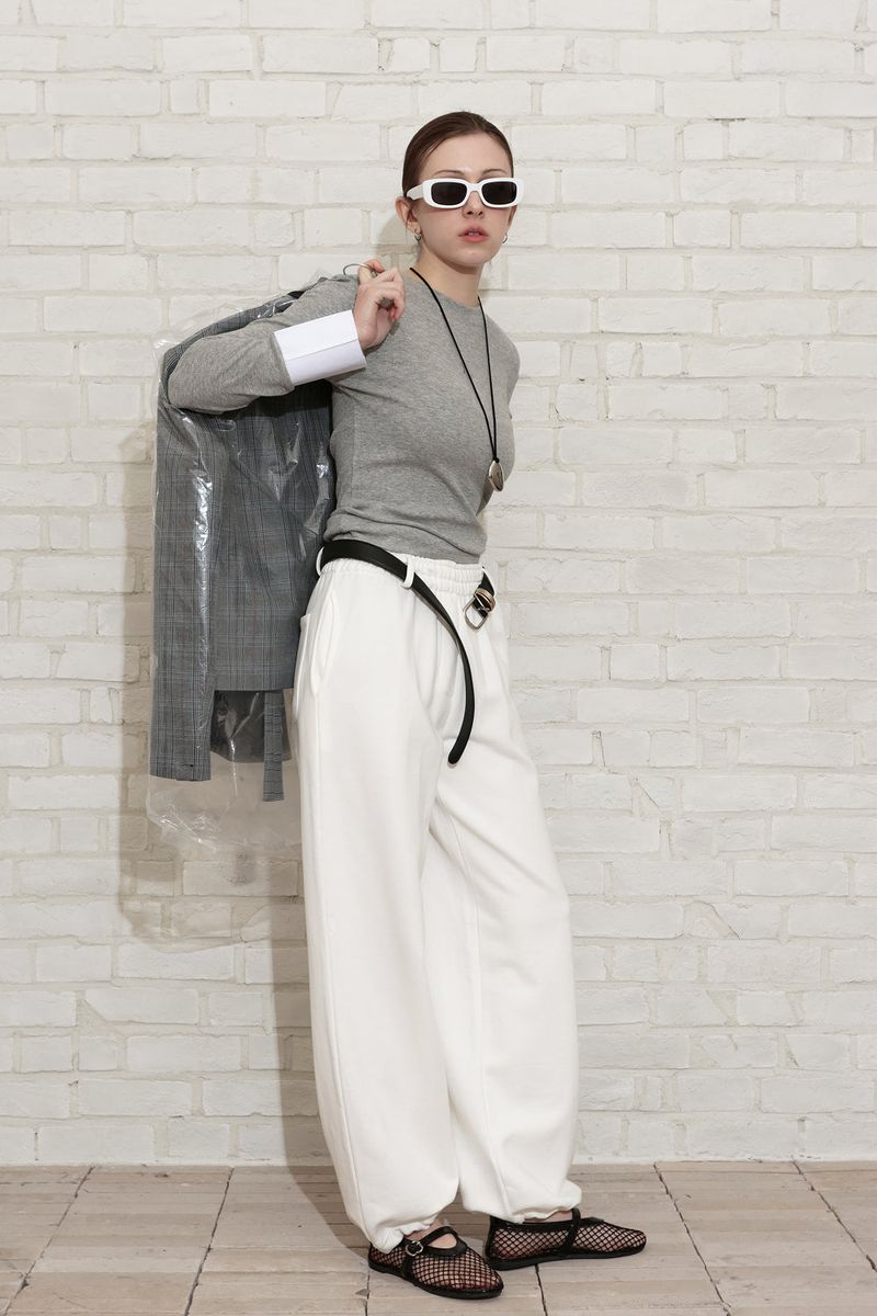 NEW CUFFS TOP_MELANGE GRAY