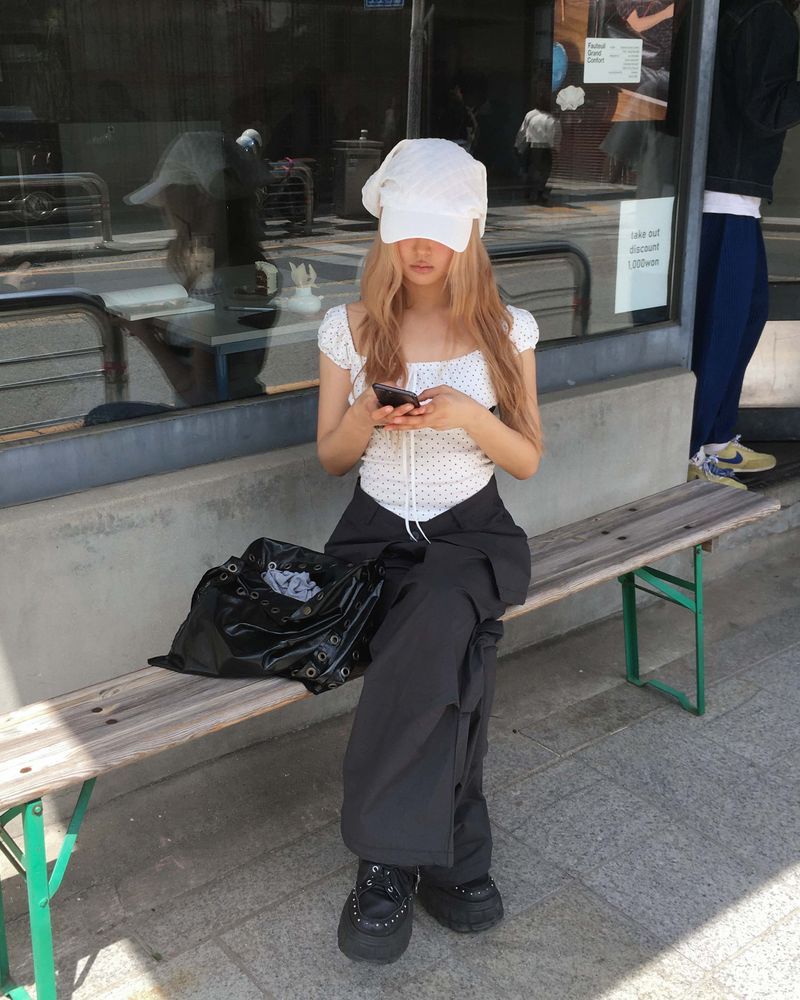 Pintuck skirt pants