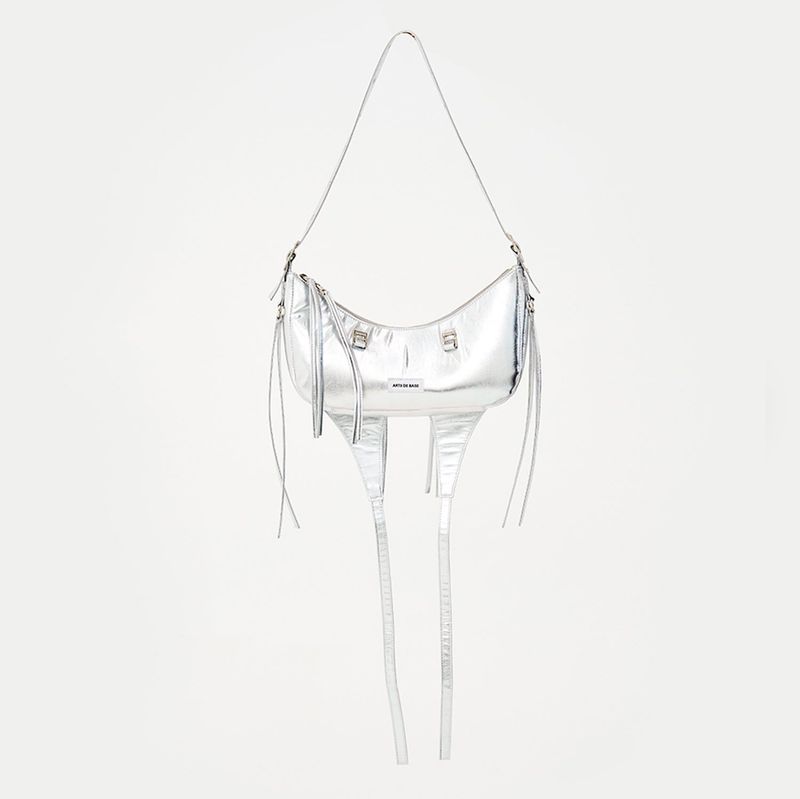 Silver Hobo Bag