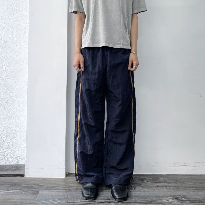 FADE MEET（フェードミート）の「Navy Side-Line Draped Pants（Pants）」