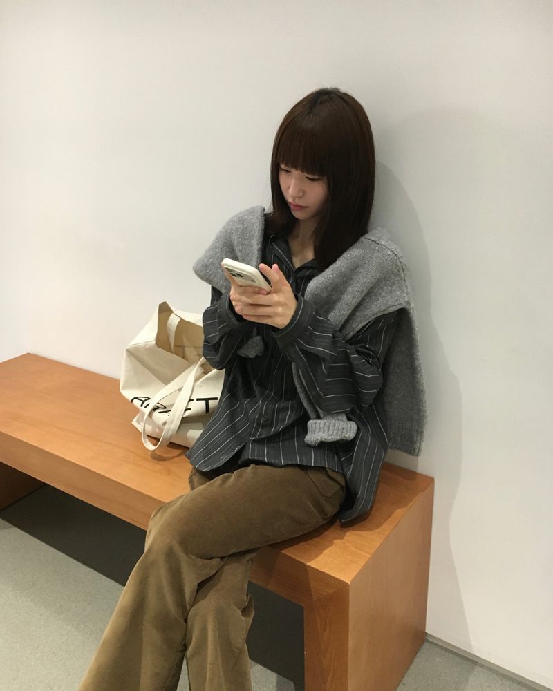 [ORIGINAL] Ain Stripe Oversized Shirt