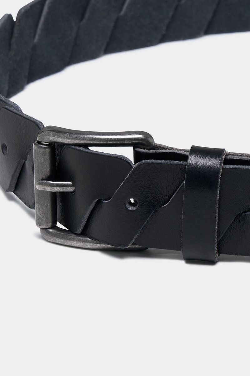 Cut-Off Full Grain Leather Belt (Black)