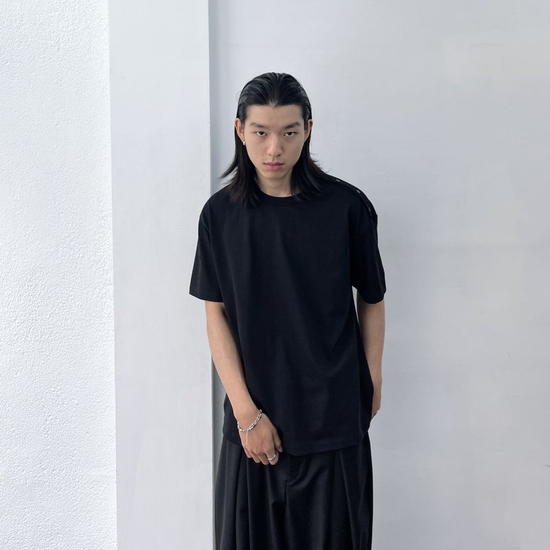 Side Snap Relaxed Tee