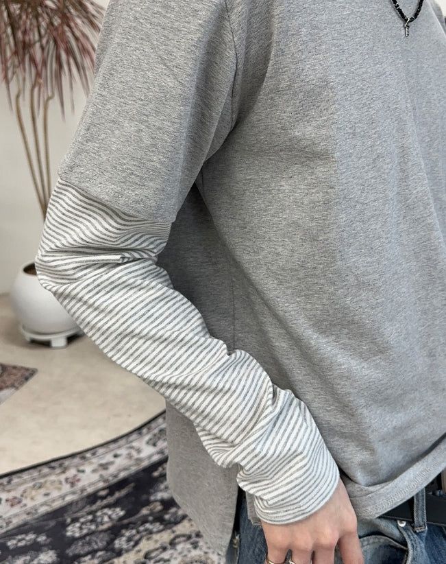 Hass striped layered t-shirt