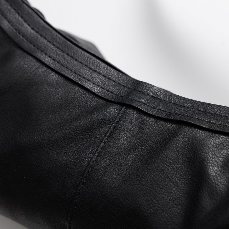 Bumpy Buckle Stone Bag (Black)