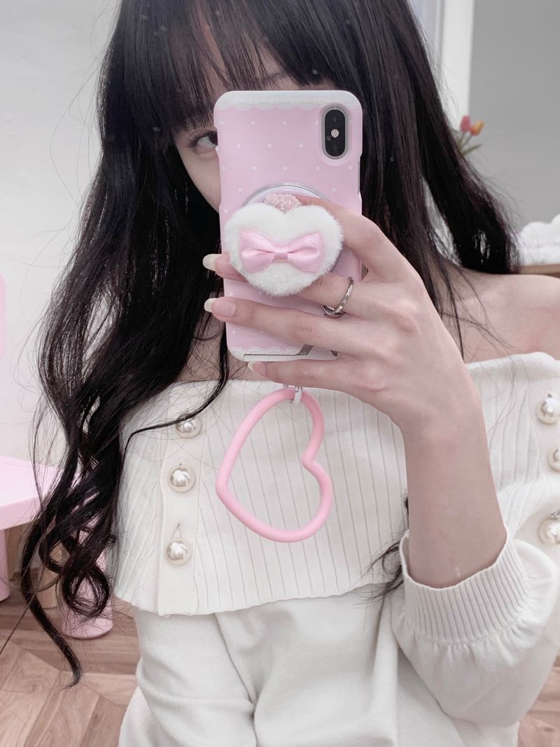 lace polka phone case - cardhard