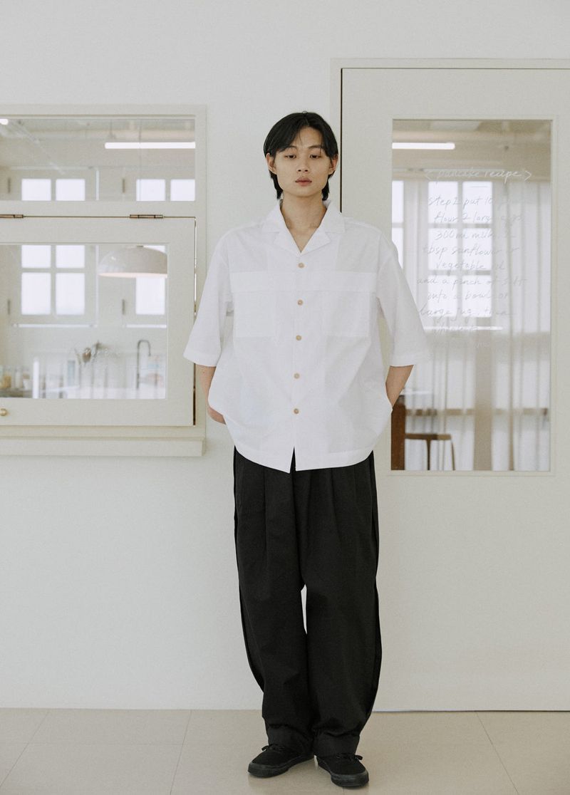 unisex folding shirts white
