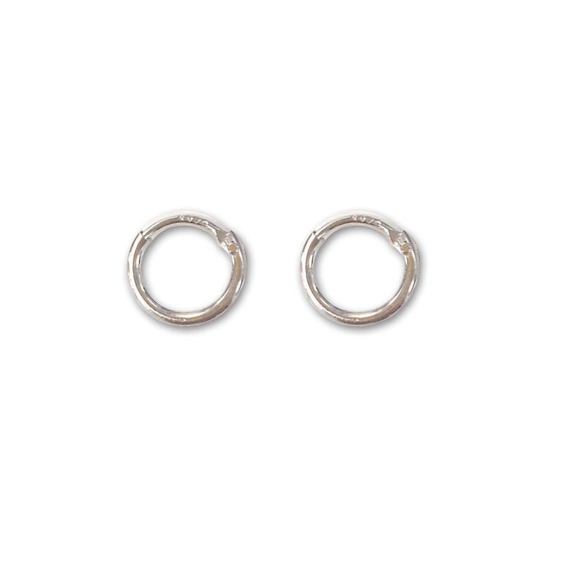 [925 SILVER] Basic One touch Earring