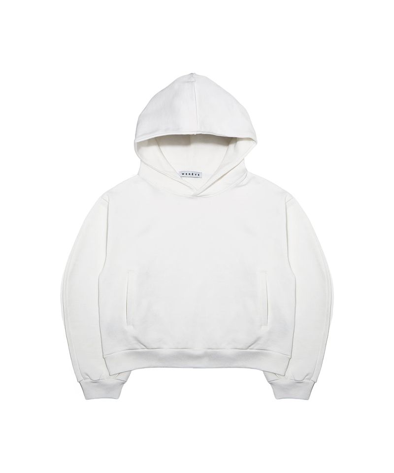 WEREVE(ウィレブ)の「balloon crop hoodie_white(Tops)」