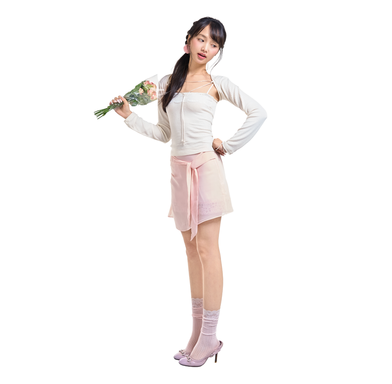 ROSY MIDI SKIRT [PINK]