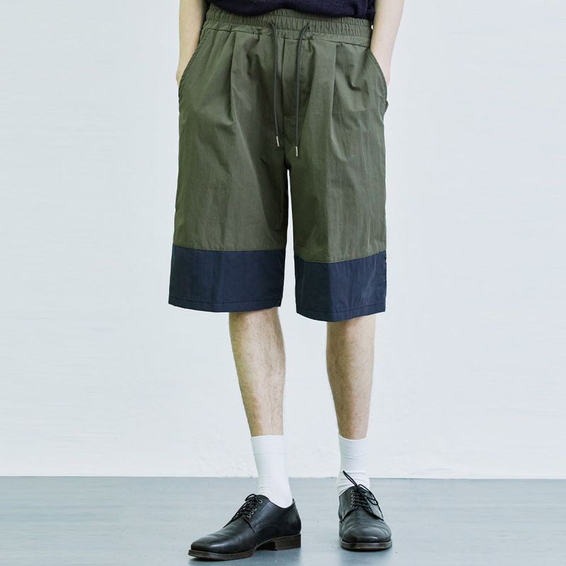 S SY（エスエスワイ）の「color block banding half nylon pants khaki（Pants）」