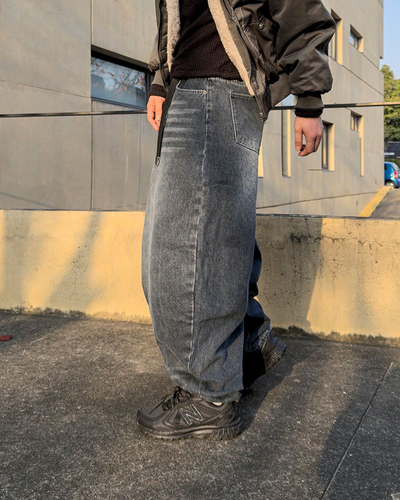 Kino Double Cat Washing Balloon Denim