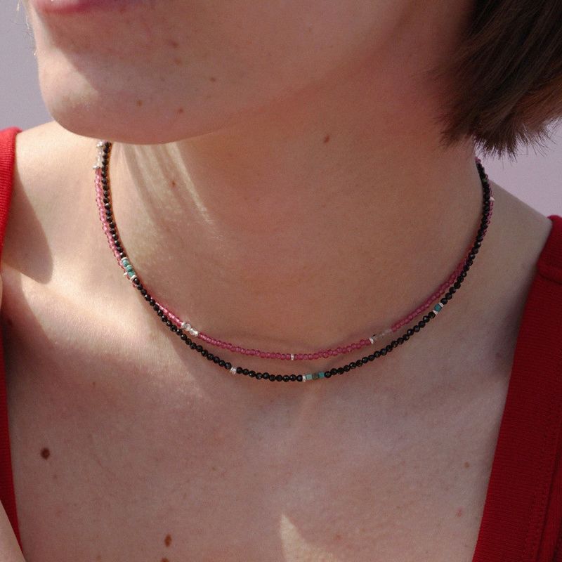 GLITTER NECKLACE BLACK
