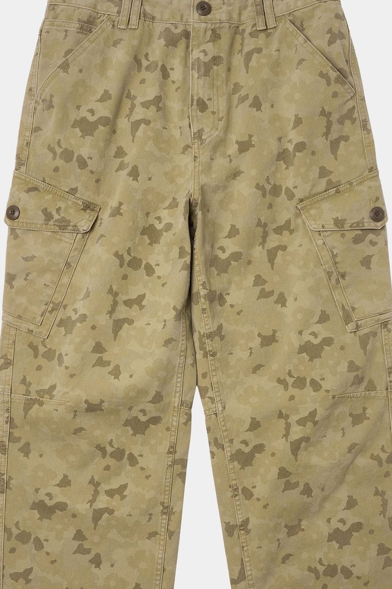 Overlap Pocket Camo Pants (Washed Beige)