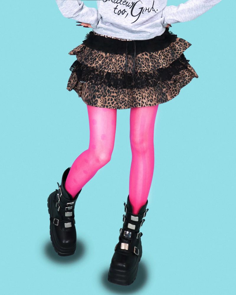 bling leopard kangkang skirt (속바지)