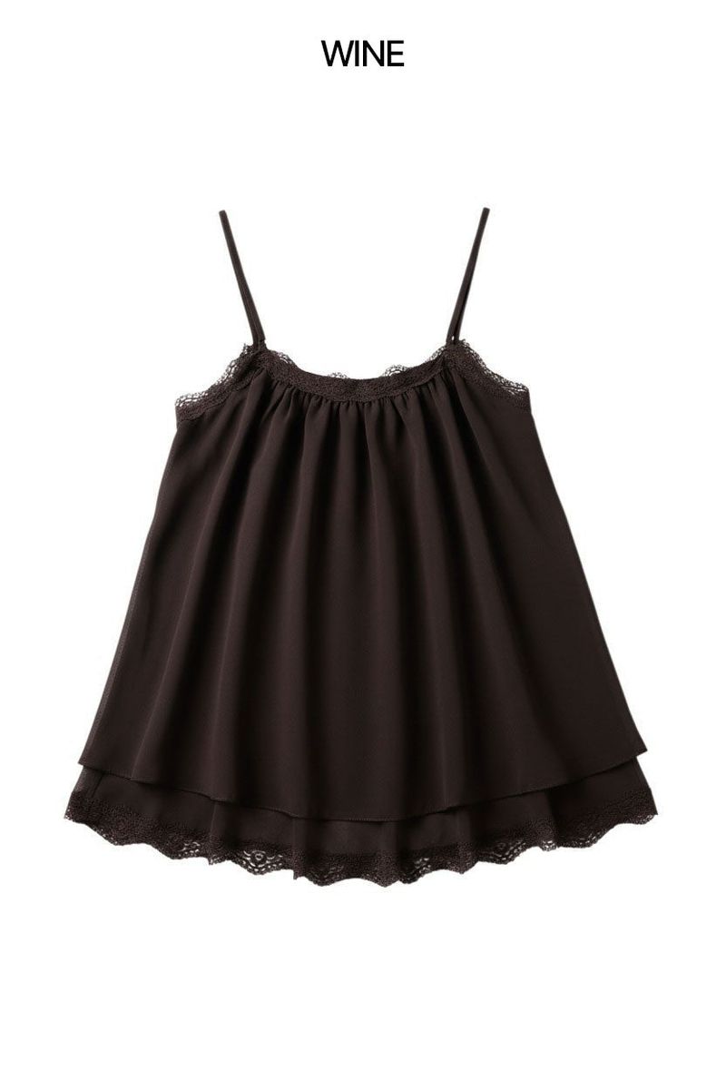 Pony Adjustable Strap Chiffon Top