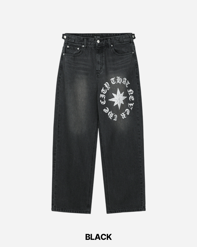Kane Printing Denim Pants