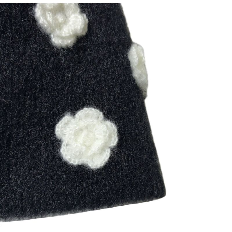 flower beanie (black)