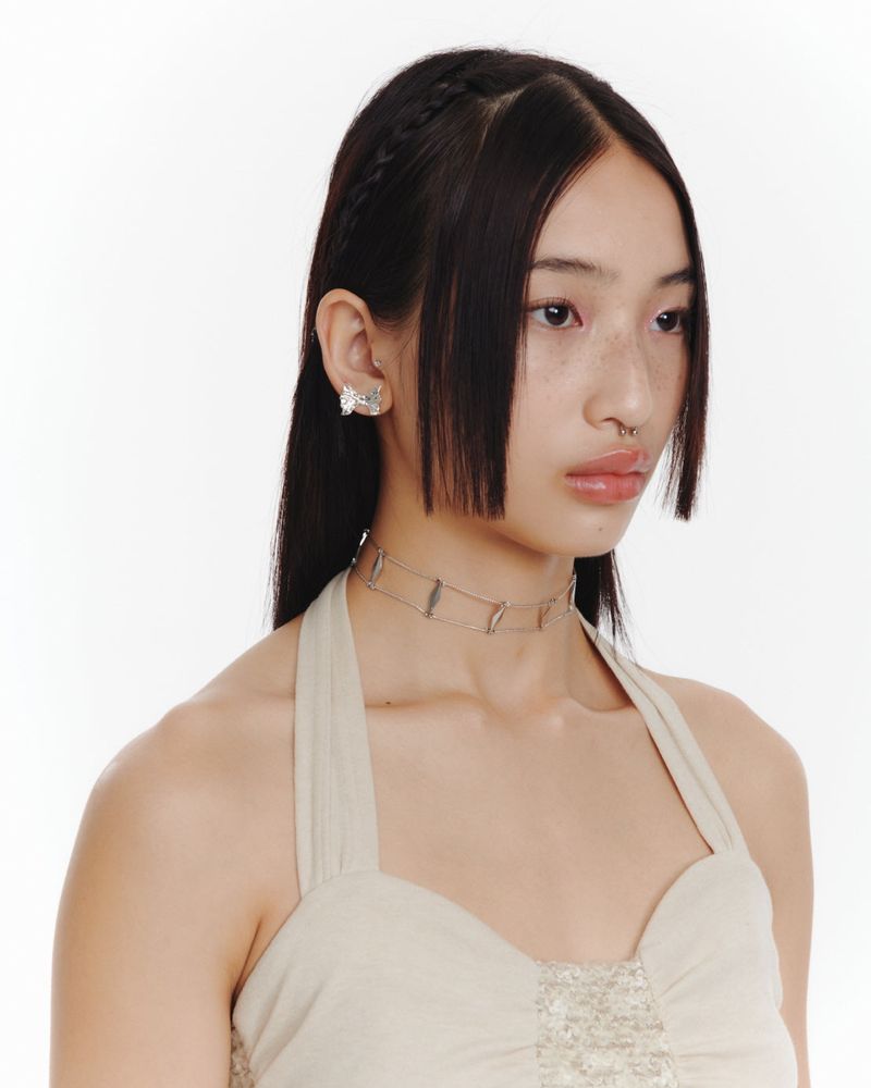 Mesh bar necklace
