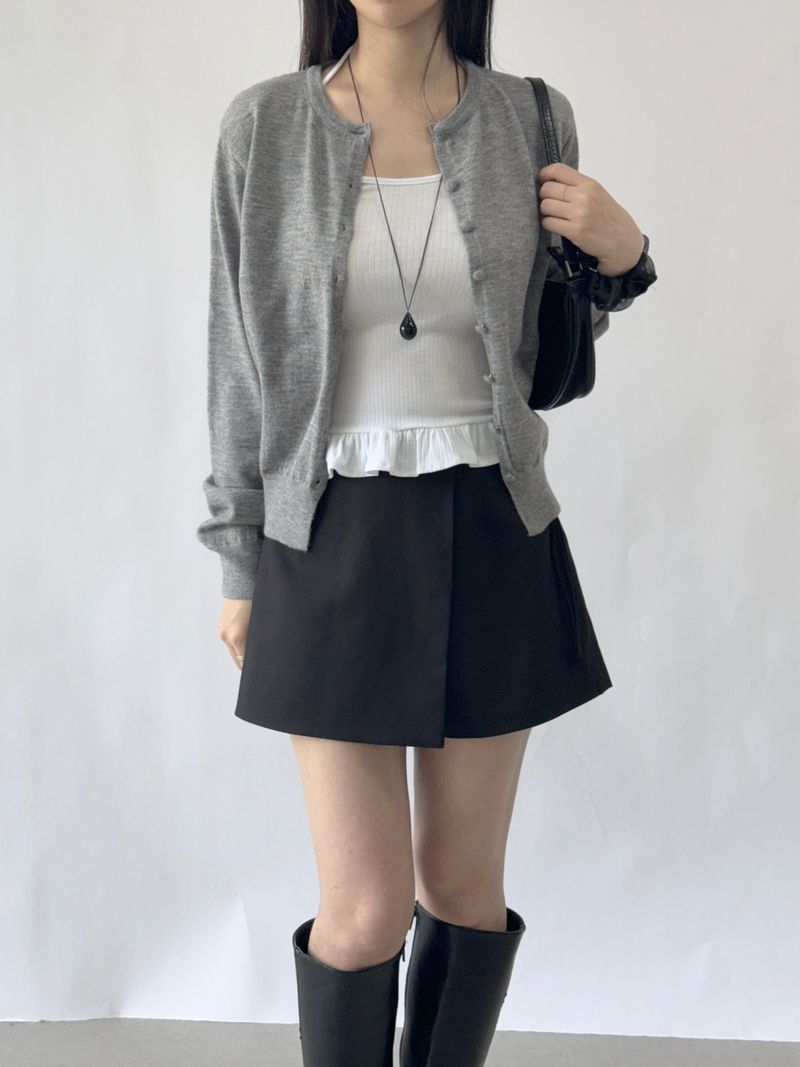 Vigent Wrap Elastic Waist Mini Skirt Pants