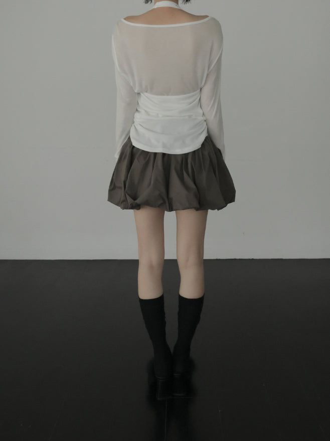 Leon See-through Snap Cardigan