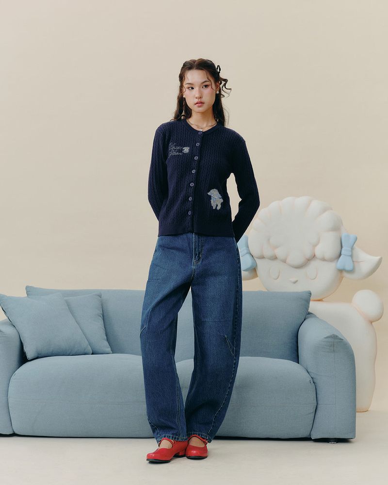 Jellambie cardigan | with cross stitch embroidery