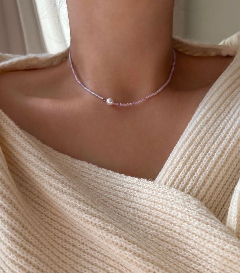 Acer rojo(アセルロジョ)の「pd Pearl Color Beads Choker Necklace(Accessories)」