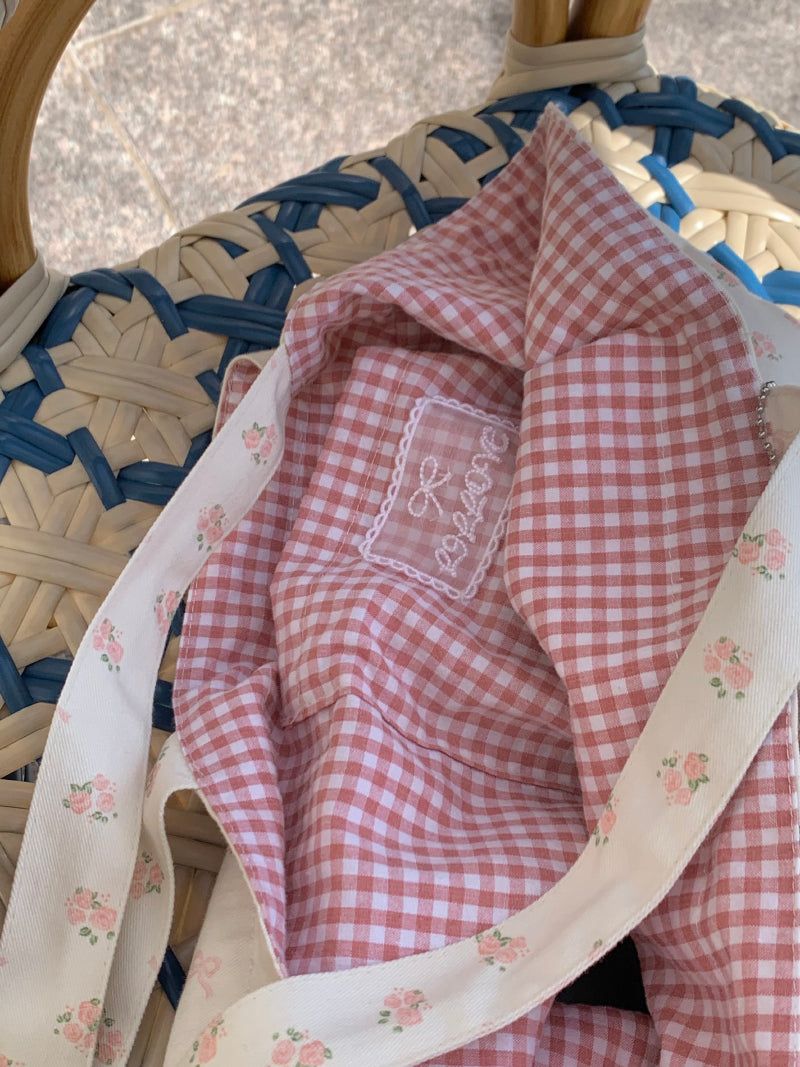 [by LILLOVE] cherrybell cotton bag (reversible)