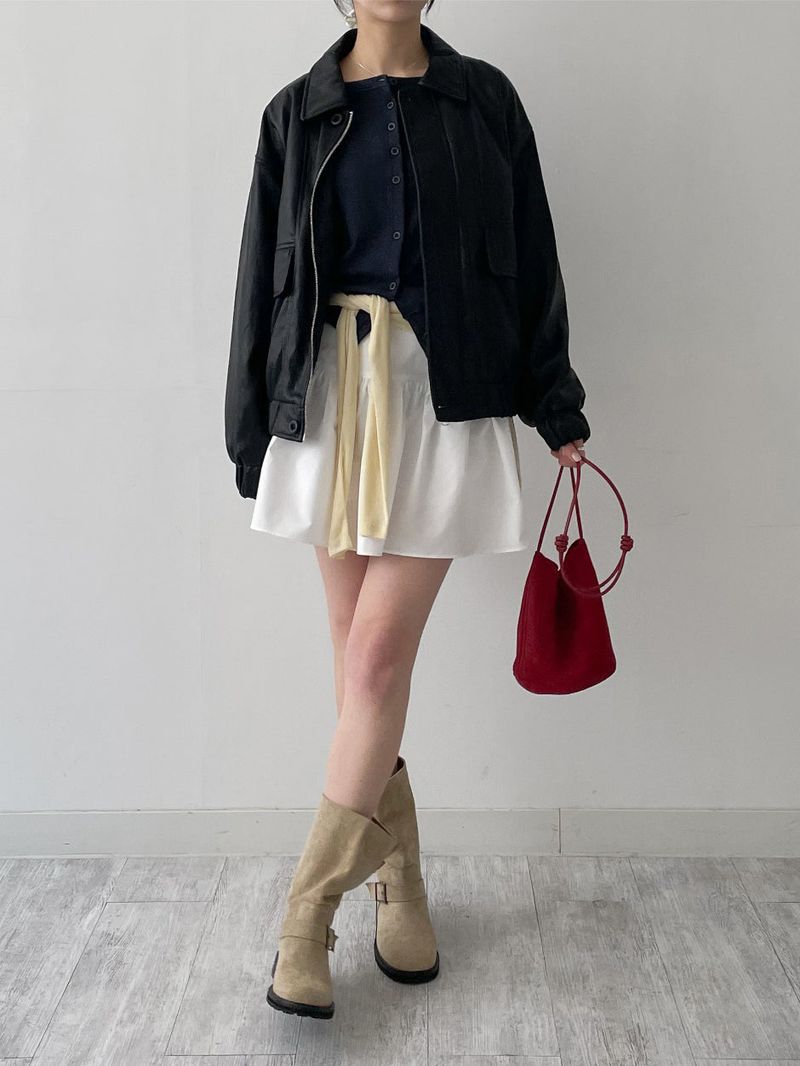 Suede Shoulder Bucket Bag