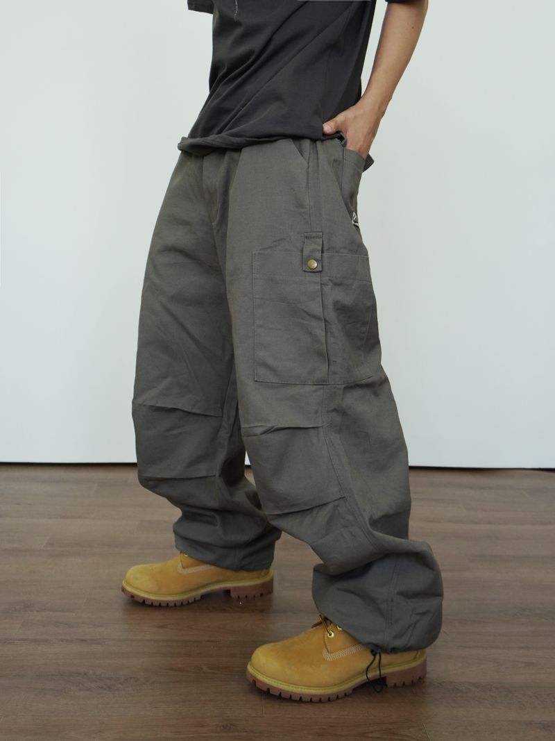 Patched Cotton American Carge Pants 2C
