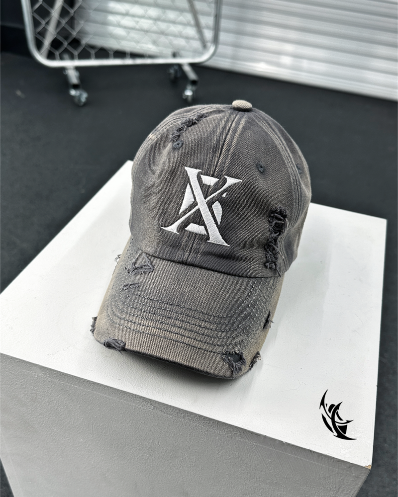 6X Damage Washing Ball Cap (Silver logo)