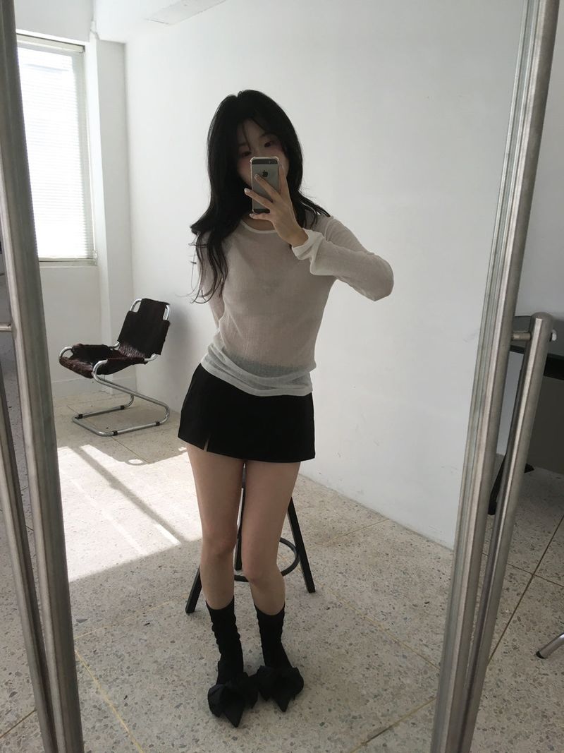 Stripe Skirt Pants