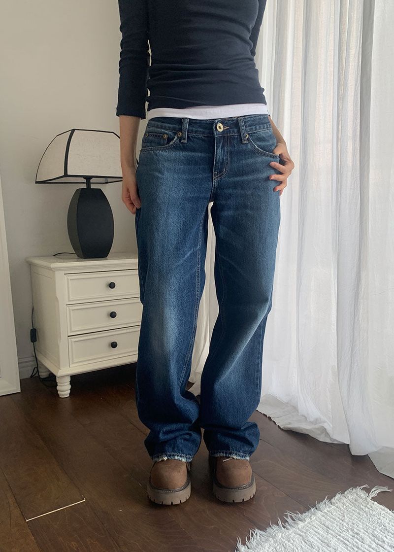LOW BRUSH STRAIGHT DENIM