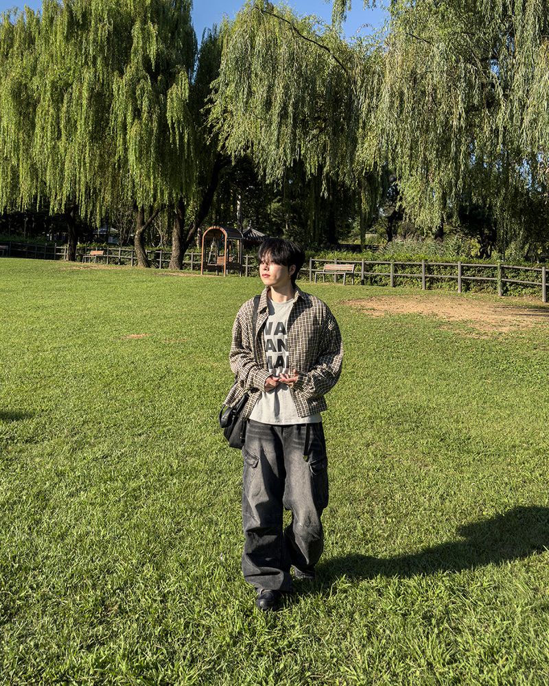 N Semi Crop Check Shirt