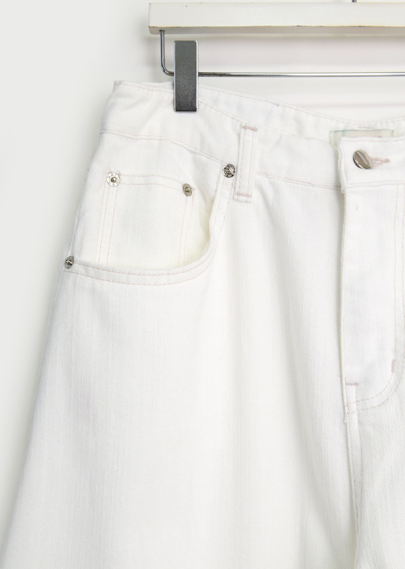 white natural pants