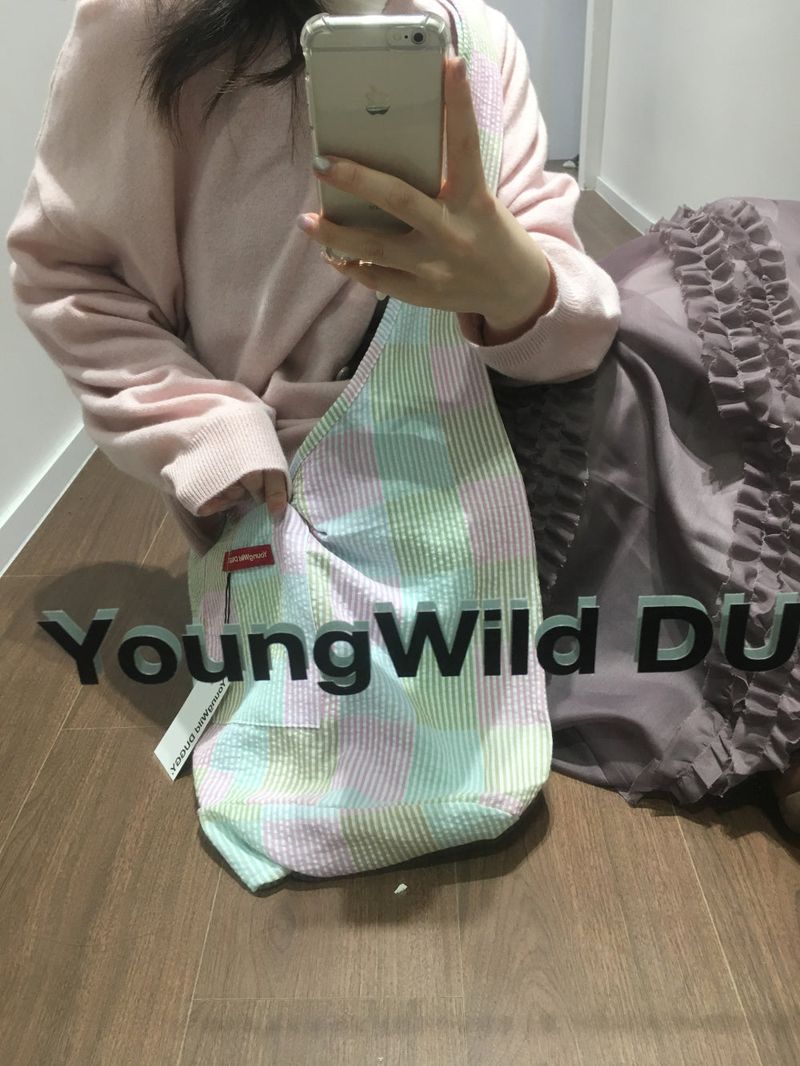 YWD パッチワーククロスボディーバッグ (2color)